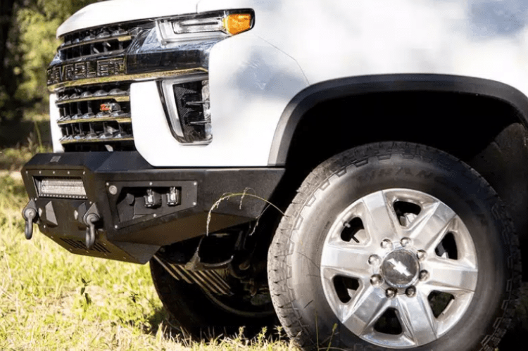 2020-2023 Chevy Silverado 2500/3500 Bodyguard GAC20BY1T A2L Front Bumper with Sensor & Light Bar Cutout | Heavy Duty Truck Protection for Off-Road & Towing