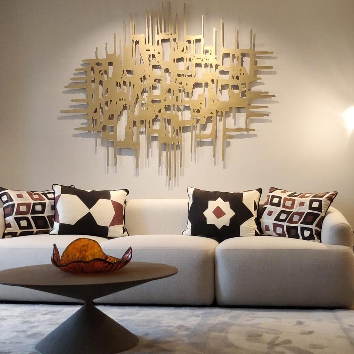 Laser Cut Corten Steel Intreccio Sculpture - Modern Outdoor & Indoor Art Decor for Garden, Patio, or Living Room