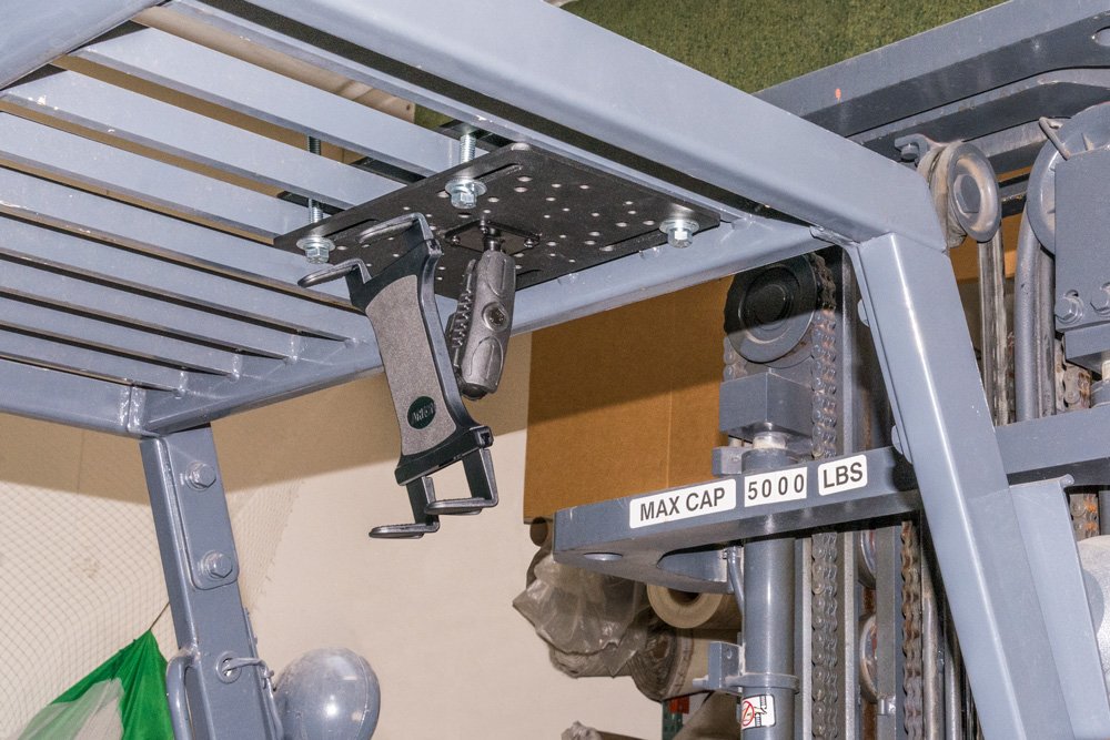 ARKON Heavy-Duty 5-Inch Forklift Tablet Mount - Secure & Adjustable Holder for iPad, Samsung, and More - Perfect for Warehouse, Logistics, and Industrial Use