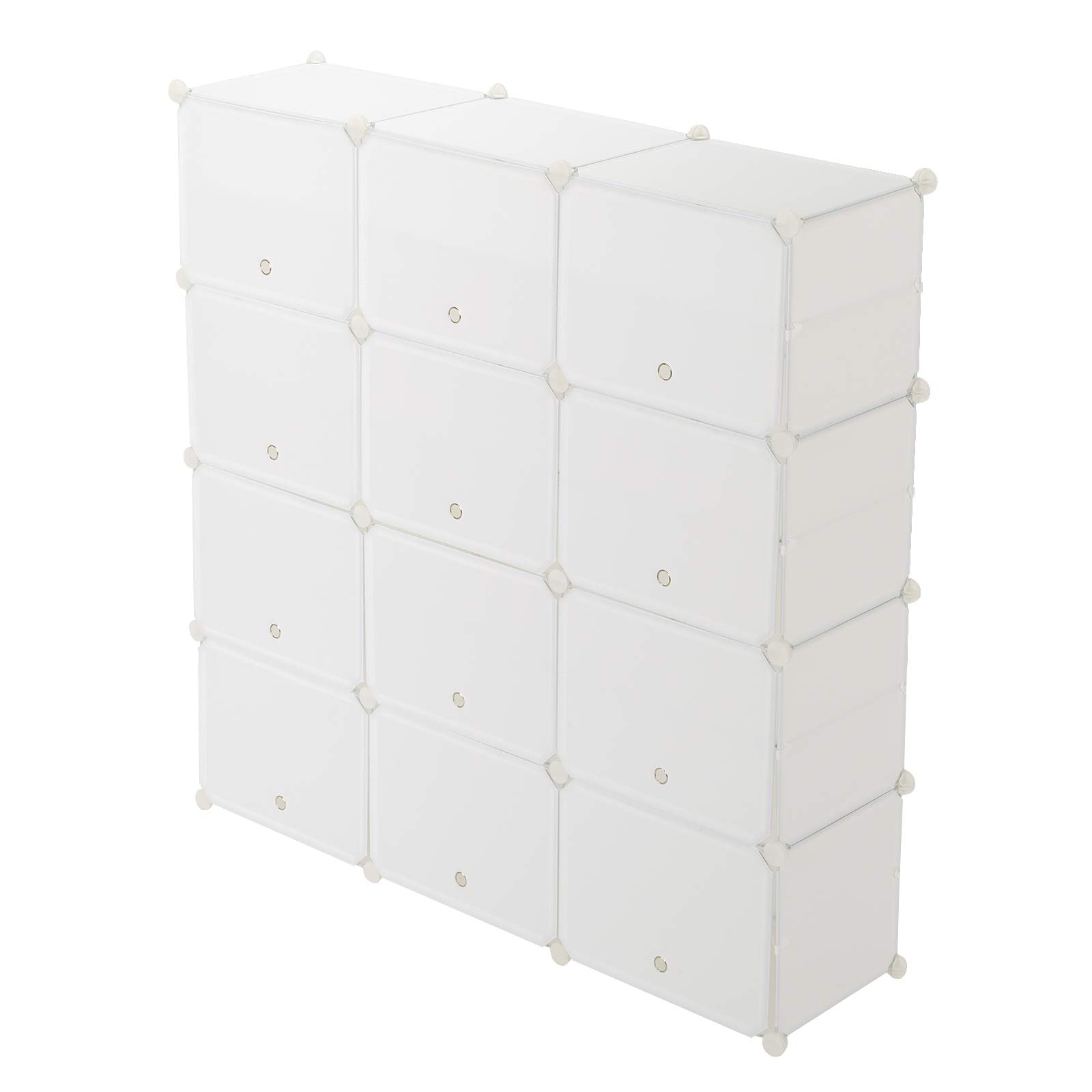 8-Tier Expandable Shoe Rack Organizer - Holds 48 Pairs of Shoes, 24 Grids Storage Tower for Heels, Boots & Slippers | Portable Space-Saving Cabinet for Closet, Bedroom & Entryway (White)