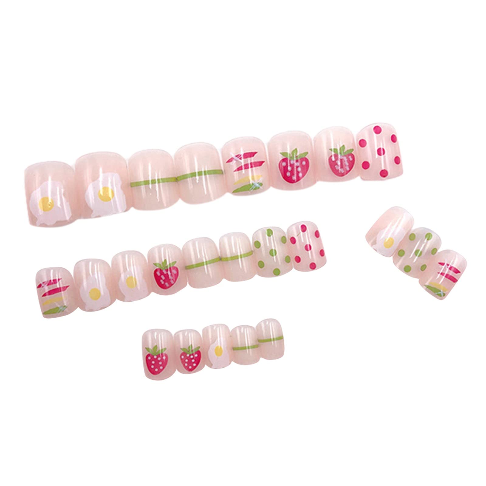 24 Sheets 3D Nail Stickers - Mixed Pattern Self-Adhesive Nail Decals with Rhinestones & Dots for DIY Manicure | Perfect for Holidays, Parties, and Everyday Wear