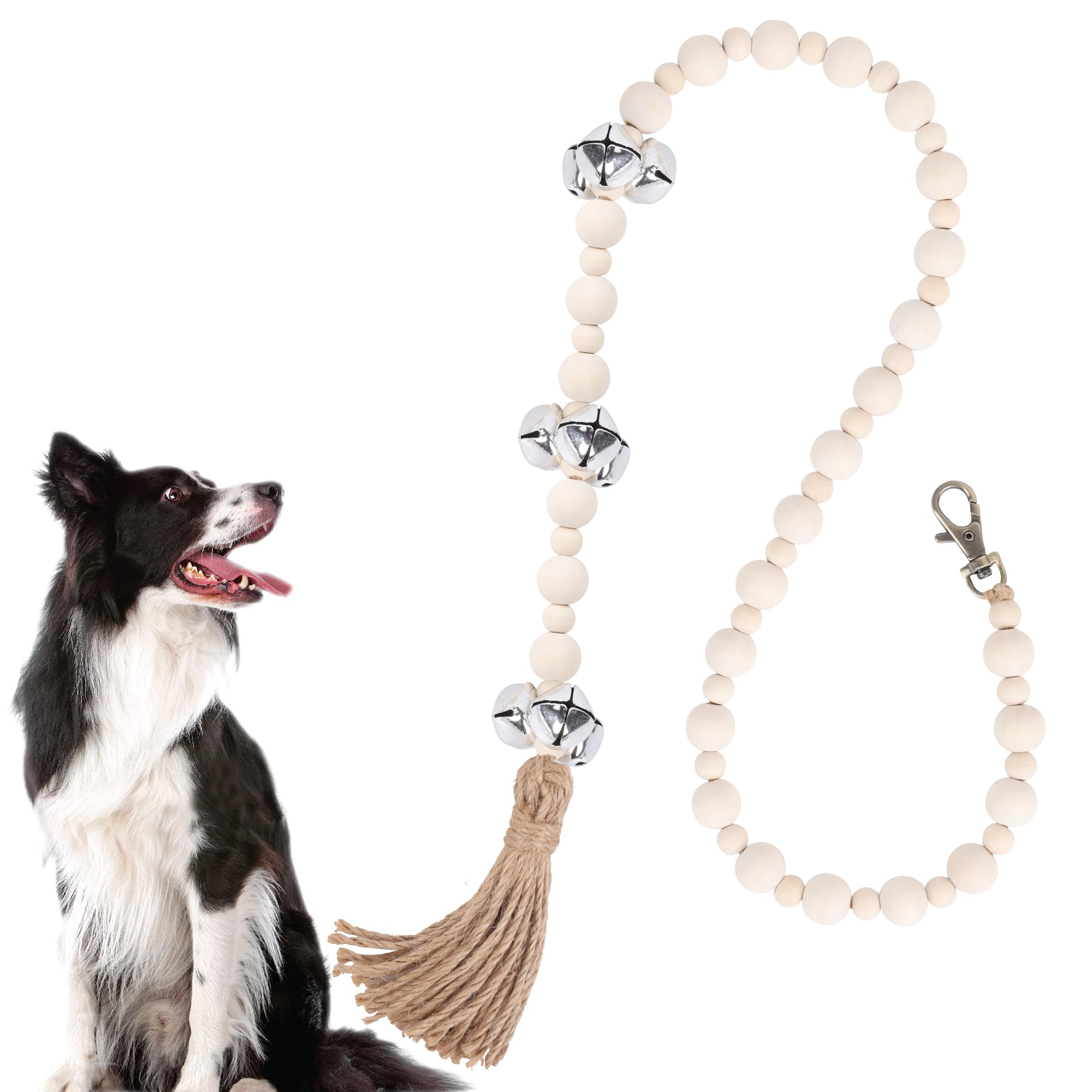 **Meplait Adjustable Dog Doorbell for Potty Training - 9 Bells Hanging Pet Doorbell for Small, Medium & Large Dogs (Nature) - Perfect for Indoor/Outdoor Training & Easy Housebreaking**