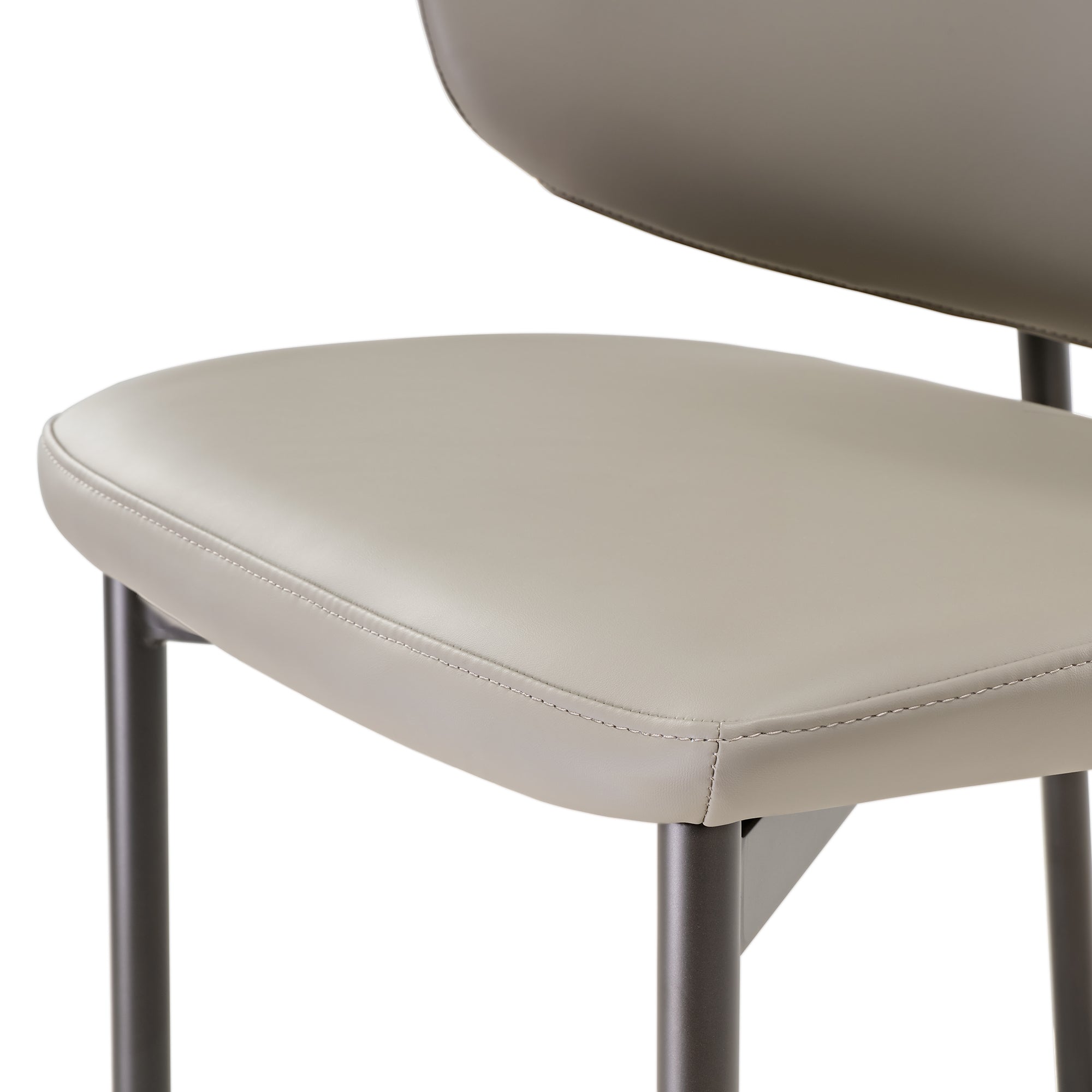Luxury Gray Upholstered Dining Chairs Set of 2 - Elegant Side Chairs for Dining Room, Kitchen, or Home Office - Comfortable Seating for Family Meals and Entertaining Guests