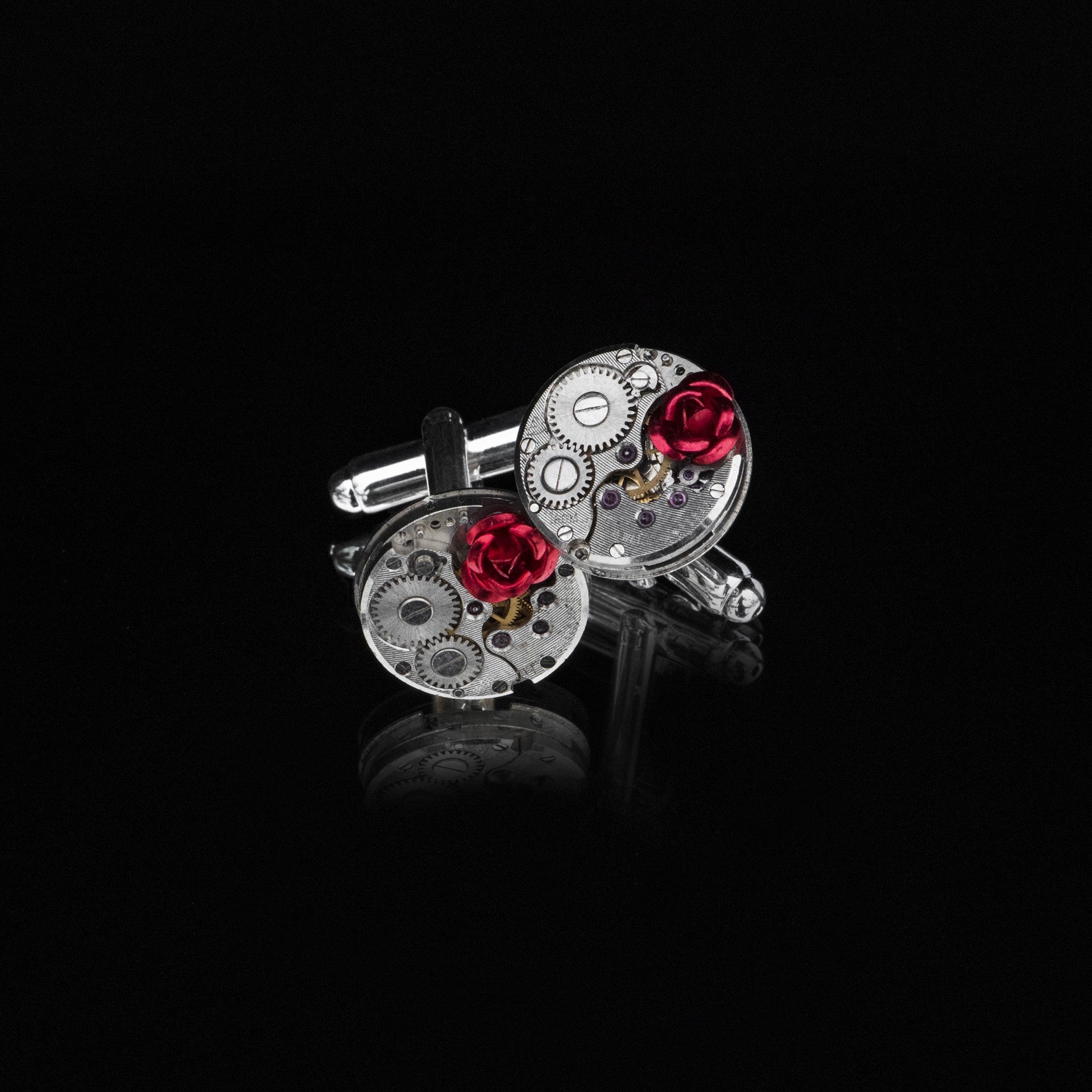Premium Russian Rose Engraved Cufflinks for Men - Elegant Wedding, Formal & Business Attire Accessories - Perfect Gift for Grooms, Best Men & Professionals