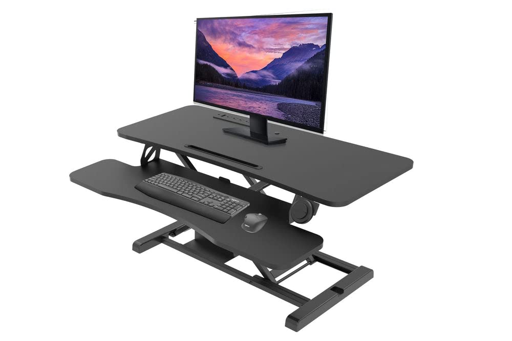 Electric Standing Desk - Height Adjustable Motorized Workstation for Dual Monitors, 32