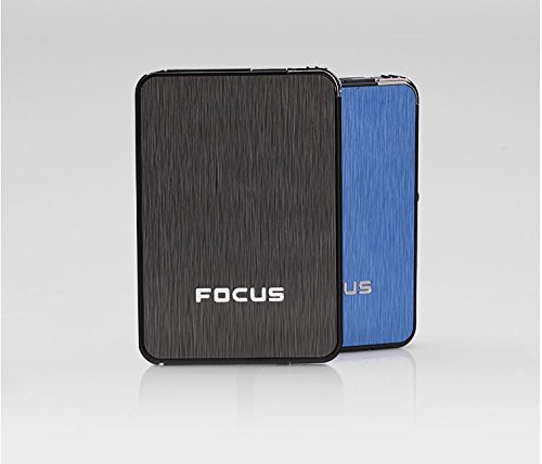 Black Cigarette Case Dispenser with Butane Lighter - Holds 6 Cigarettes | Portable & Compact for Travel, Outdoor, and Everyday Use