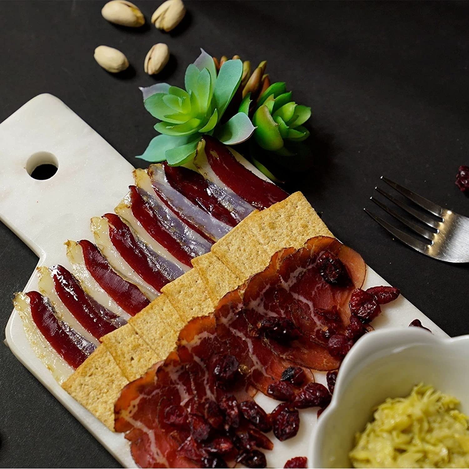 Premium Date Night Charcuterie Box - Artisan Duck Prosciutto, Bresaola, Rosemary Lamb Salami & 4 Other Gourmet Meats | Perfect for Romantic Dinners, Wine Pairings & Charcuterie Boards