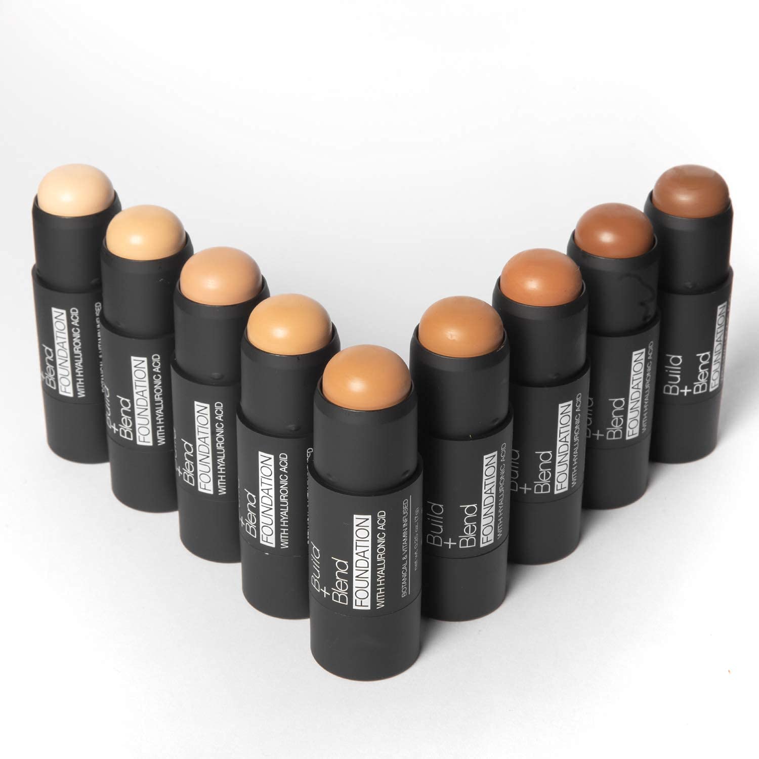 Palladio BUILD + BLEND Foundation Stick & Contour Stick for Face - Professional Makeup for Flawless Coverage, 0.25 Oz (Cinnamon) - Ideal for Everyday Wear, Photo Shoots & Special Occasions