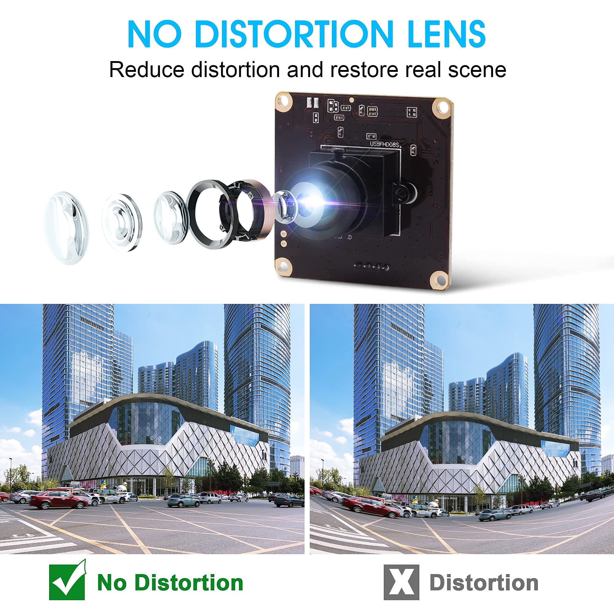 ELP 2MP USB UVC Camera - 260fps High Speed, 36° No Distortion Lens, Plug & Play Industrial Webcam for Lightburn, Raspberry Pi, Jetson Nano - Perfect for CNC Laser Engraving, 3D Printing & Computer Vision Projects