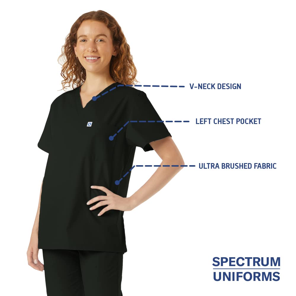 Premium Unisex V-Neck Scrub Top for Doctors & Nurses - Comfortable Medical Workwear for Hospital, Lab & Yoga | Ideal for Healthcare Professionals & Clinical Settings