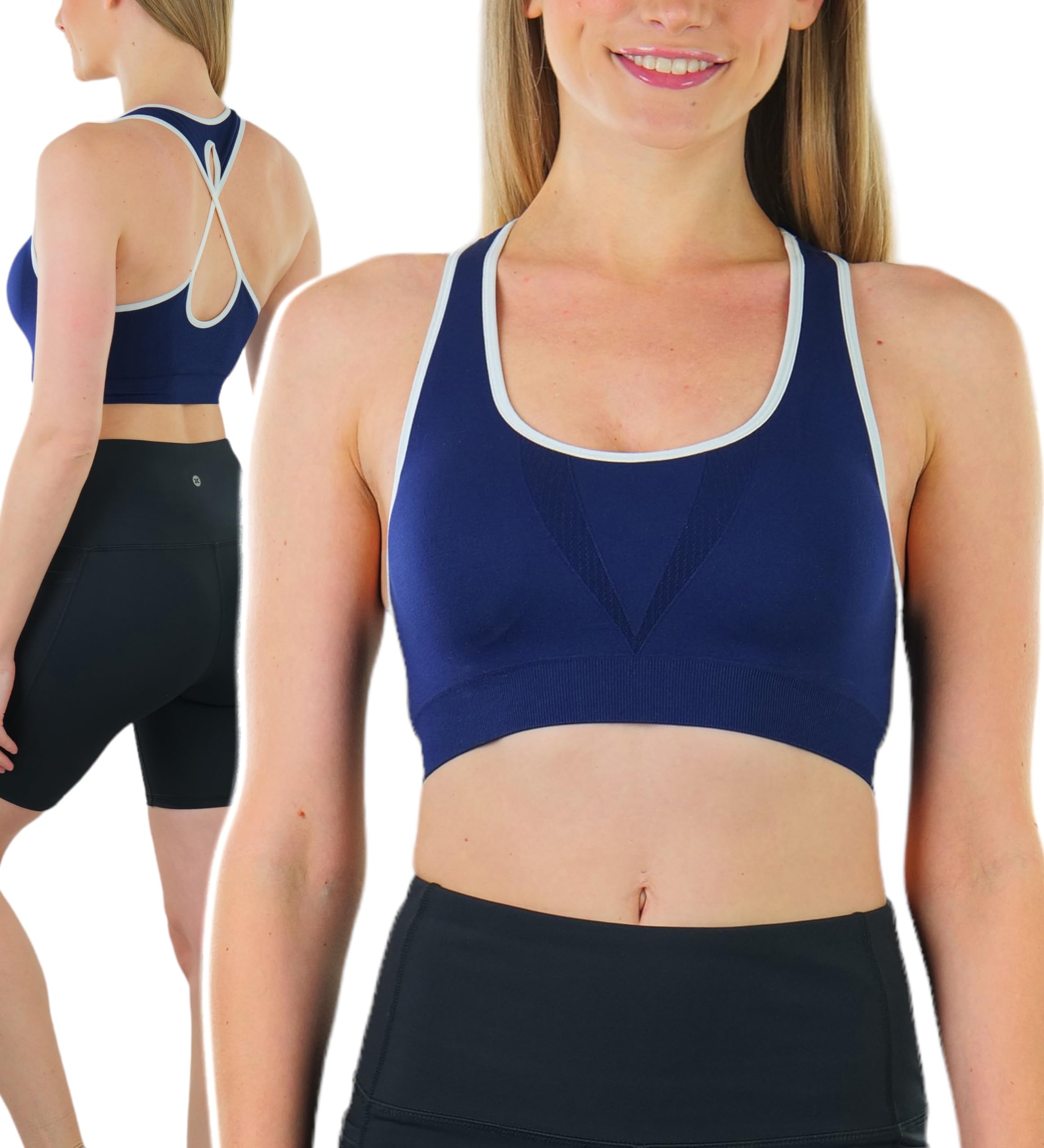 ToBeInStyle Women's Seamless Wire-Free Sports Bras & Bralettes - Supportive Comfort for Yoga, Gym & Everyday Wear