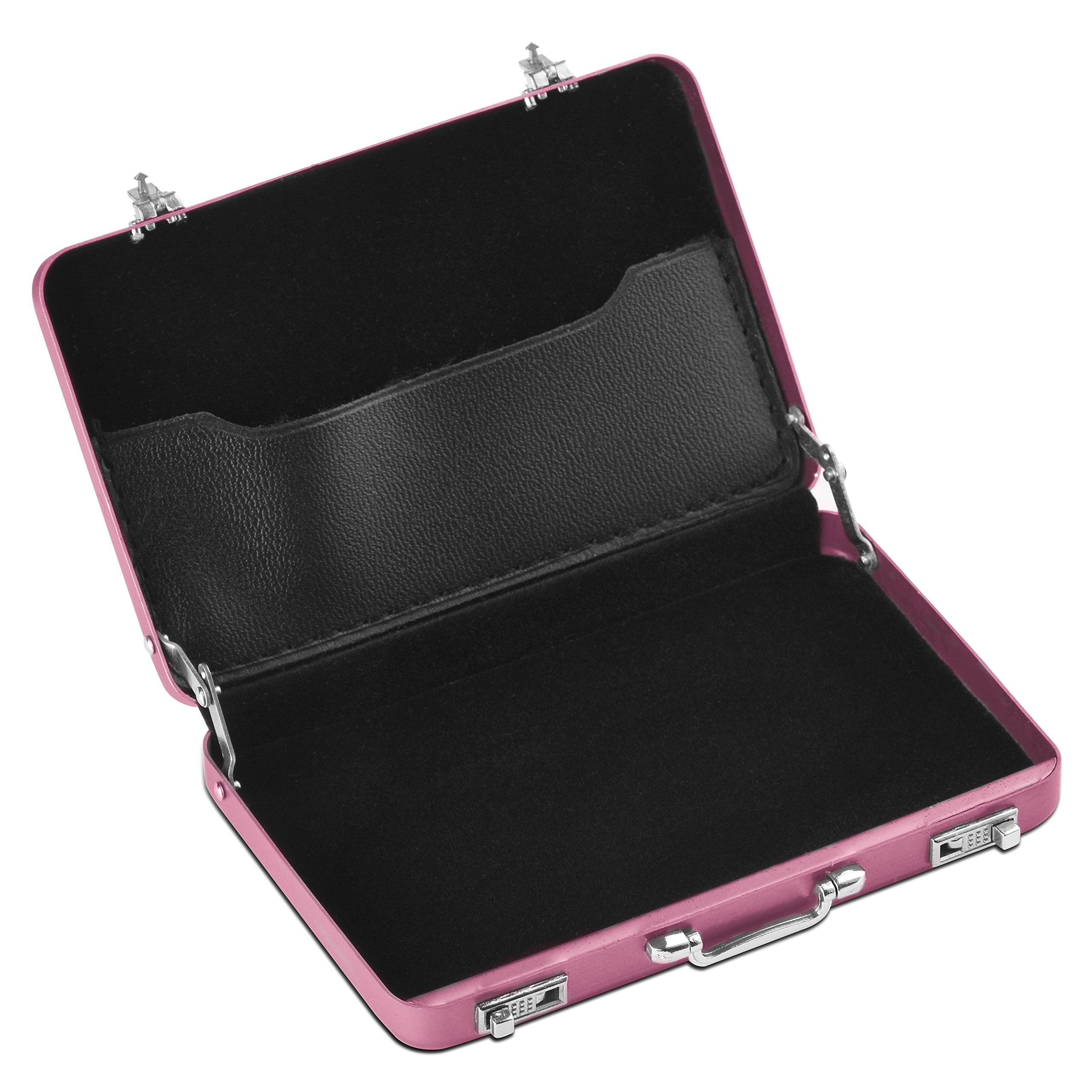 Personalized Engraved Aluminum Alloy Credit Card Holder - Custom Business Card Case Wallet for Men & Women (Pink) - Perfect for Travel, Office & Corporate Gifts