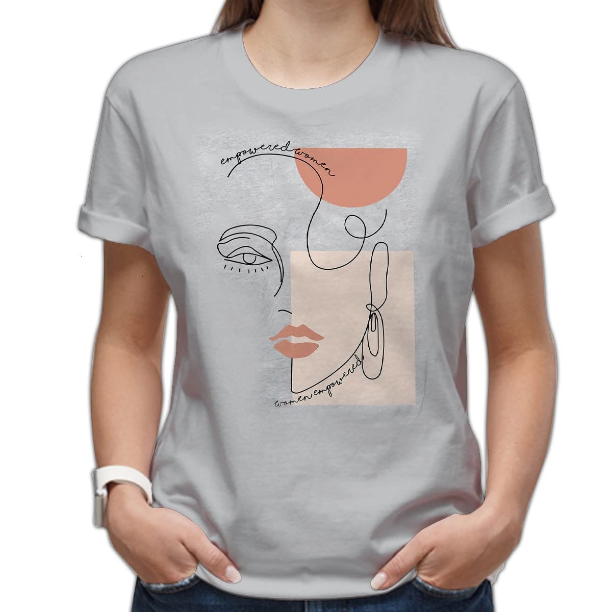 Empowered Women Empower Women T-Shirt - Feminist Inspirational Crew Shirt for Women - Girl Power Motivational Tee - Multicolor Casual Wear for Work, Protests & Everyday Outfits