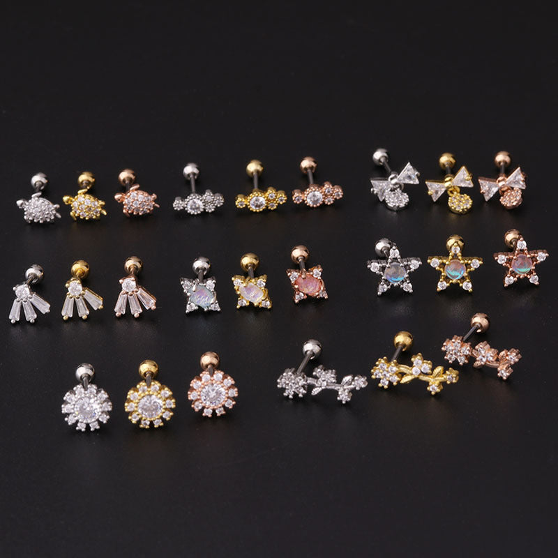 20G Cartilage Tiny Stud Earrings - Delicate Flower Design for Women | Perfect for Daily Wear, Parties & Gifts