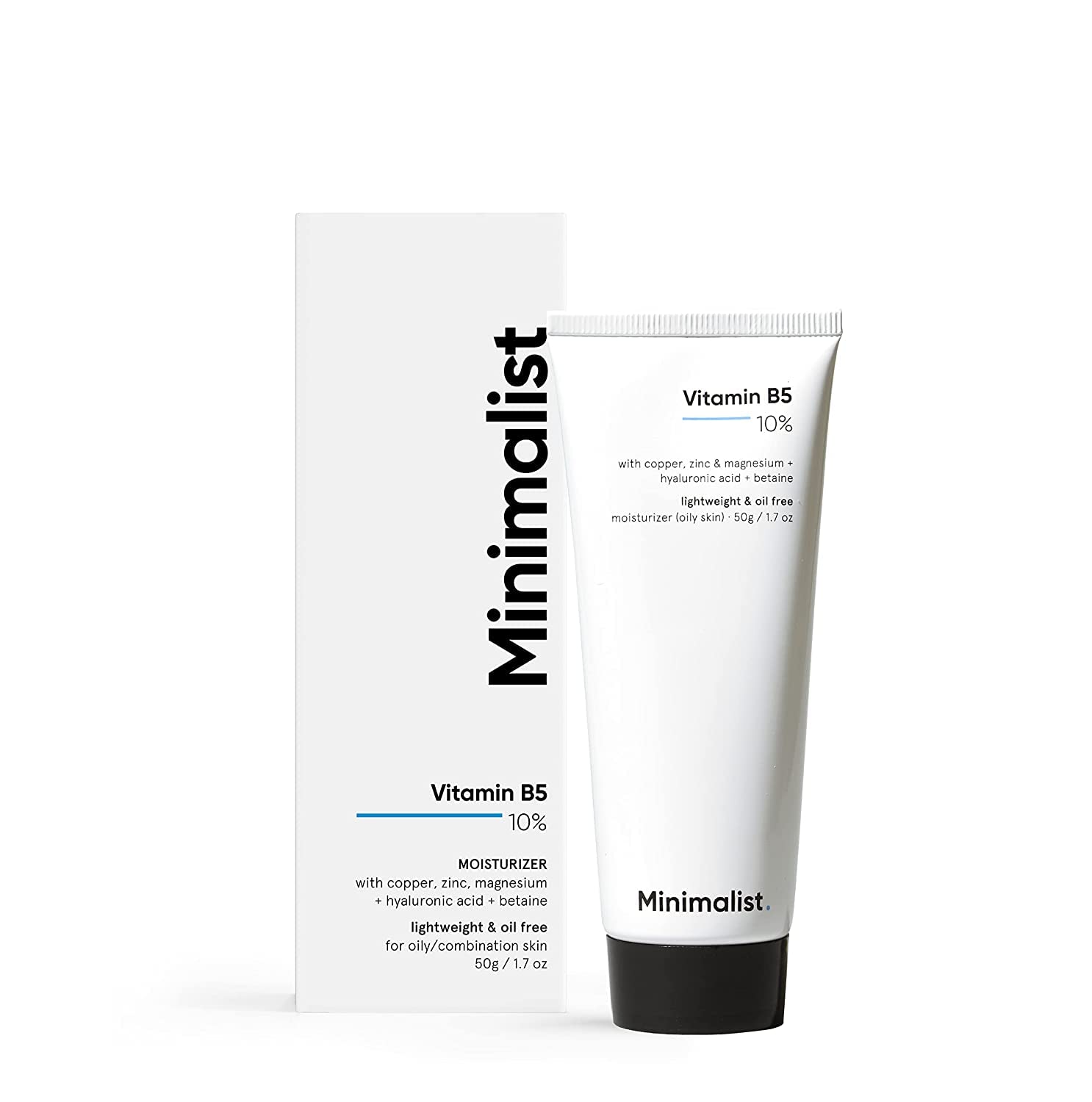Minimalist Vitamin B5 10% Oil-Free Fast Absorbing Lightweight Face Moisturizer Gel for Oily & Acne-Prone Skin | Hydrating Skincare for Daily Use & Sensitive Skin Care Routine