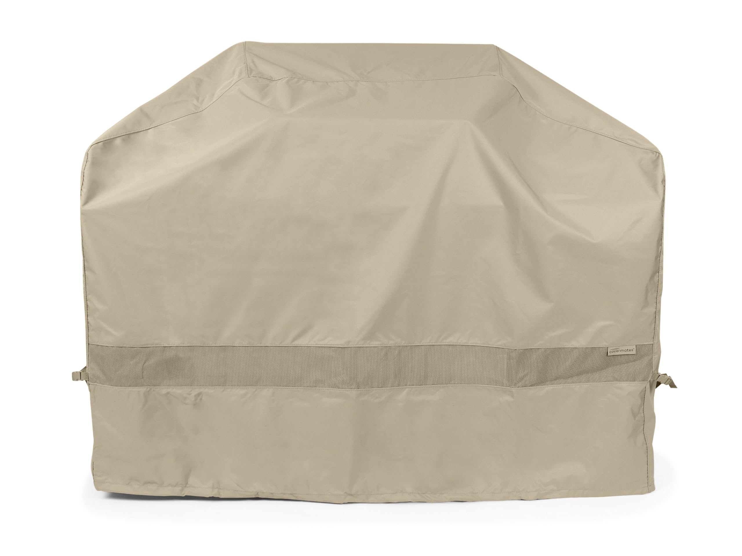 Covermates Heavy Duty 80 Inch Grill Cover - Weather Resistant 300D Polyester BBQ Cover for Large Outdoor Kitchen (Khaki) | Perfect for Gas, Charcoal & Pellet Grills in Patio, Backyard & Deck Protection