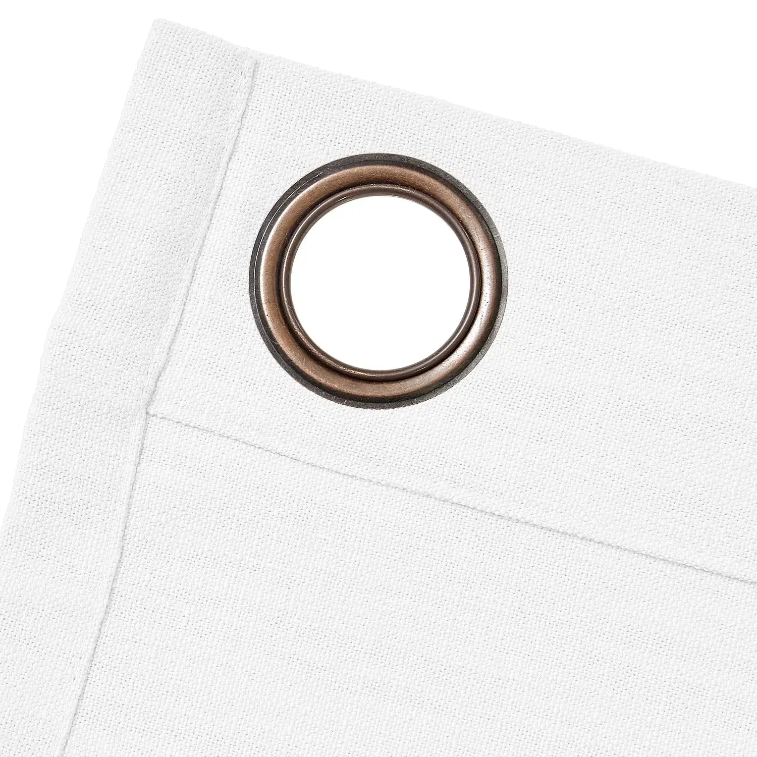 Isabella Heavyweight Cotton Grommet Curtains - Blackout Drapes for Living Room & Bedroom - Noise Reducing Thermal Insulated Window Panels (Set of 2)