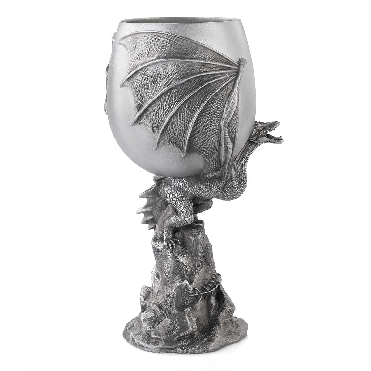 Royal Selangor Handcrafted Game of Thrones Pewter Drogon Goblet - Premium Collectible Cup for Wine & Beer - Perfect for Fantasy Themed Parties, GOT Fan Gifts & Medieval Home Decor