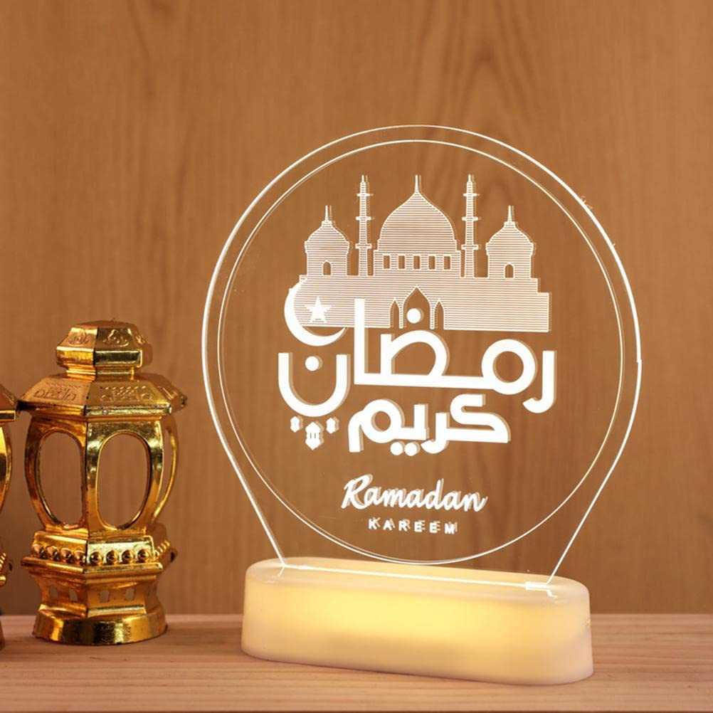 SFNTION Ramadan LED Castle Ornament Lights - Colorful Decorative Lights for Home, Low Power Durable Indoor Decor - Perfect for Ramadan, Eid, Christmas, and Party Decorations