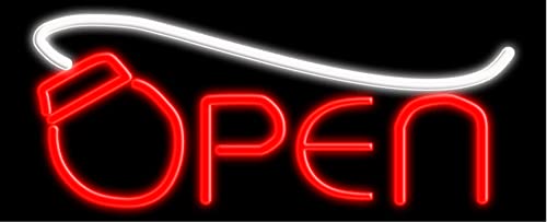 Custom Computer Open Glass Neon Sign #10598 - Handcrafted in USA | Perfect for Gaming Rooms, Tech Offices & Man Caves