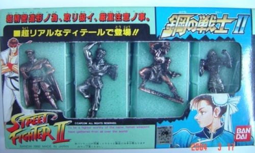 Bandai 1992 Street Fighter Metal Iron Part Vol 2 4-Piece Mini Collection Trading Figure Set - Perfect for Display, Collecting, and Gaming Nostalgia
