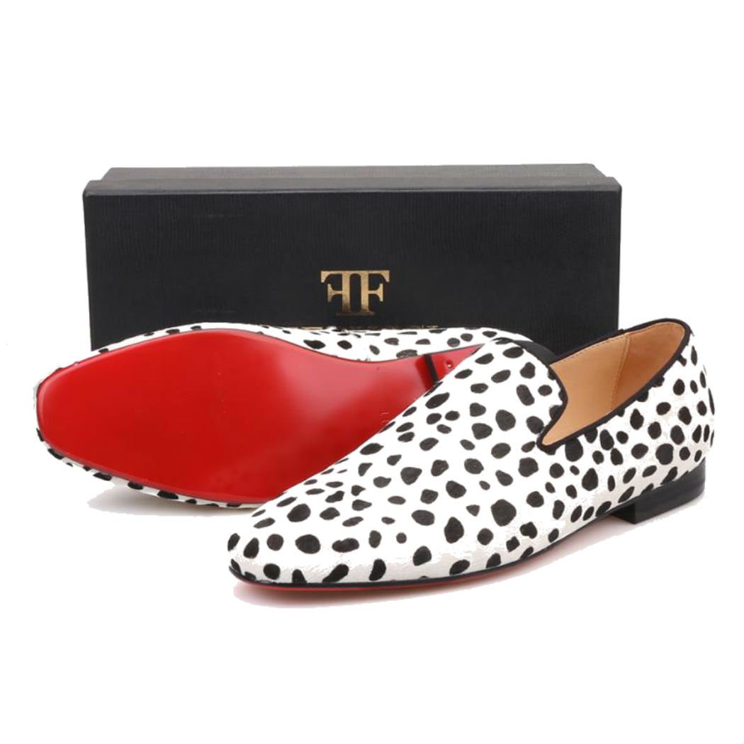 FERUCCI Black & White Custom-Made Horse Hair Zebra Print Loafers - Stylish House Slippers for Men & Women | Perfect for Home, Office & Casual Wear