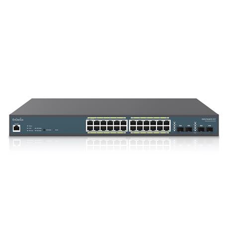 24 Port Gigabit PoE+ Switch with 410W Power Budget - High Performance Network Switch for Office, Home & Business Use - Perfect for IP Cameras, VoIP Phones & Wireless Access Points
