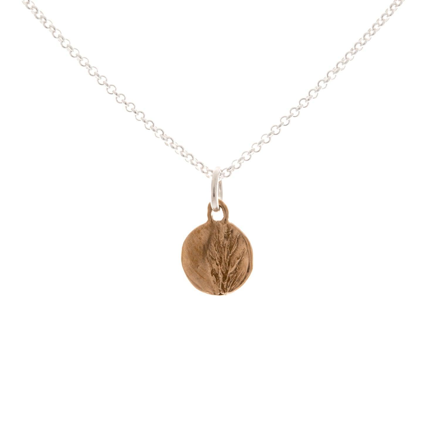 Wild Grass Pendant Necklace - Small Disc Charm for Women | Boho Nature-Inspired Jewelry | Perfect for Outdoor Adventures, Music Festivals & Everyday Wear