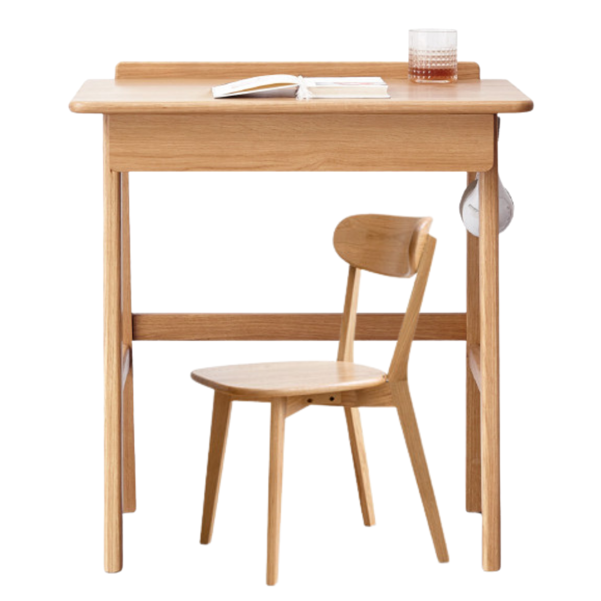 31.5x18.9x30.7 inch/ 80x48x78сm/ Natural Wood color/ a desk with one drawer + chair set