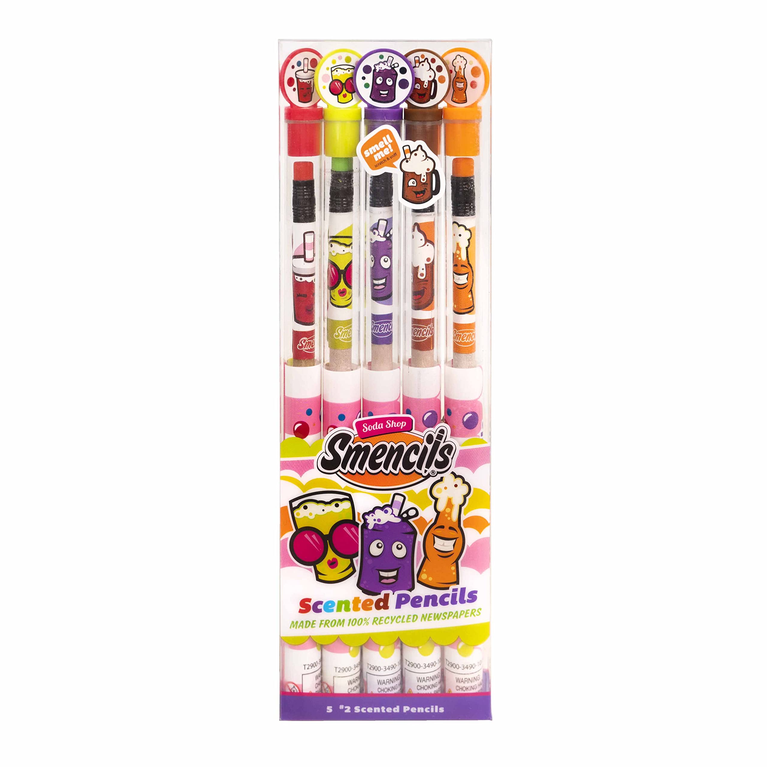 SODA Shop Smencils - 5 Pack Gourmet Scented Pencils for Kids | Classroom Supplies, Teacher Rewards & Party Favors | Perfect for School, Homework & Creative Writing