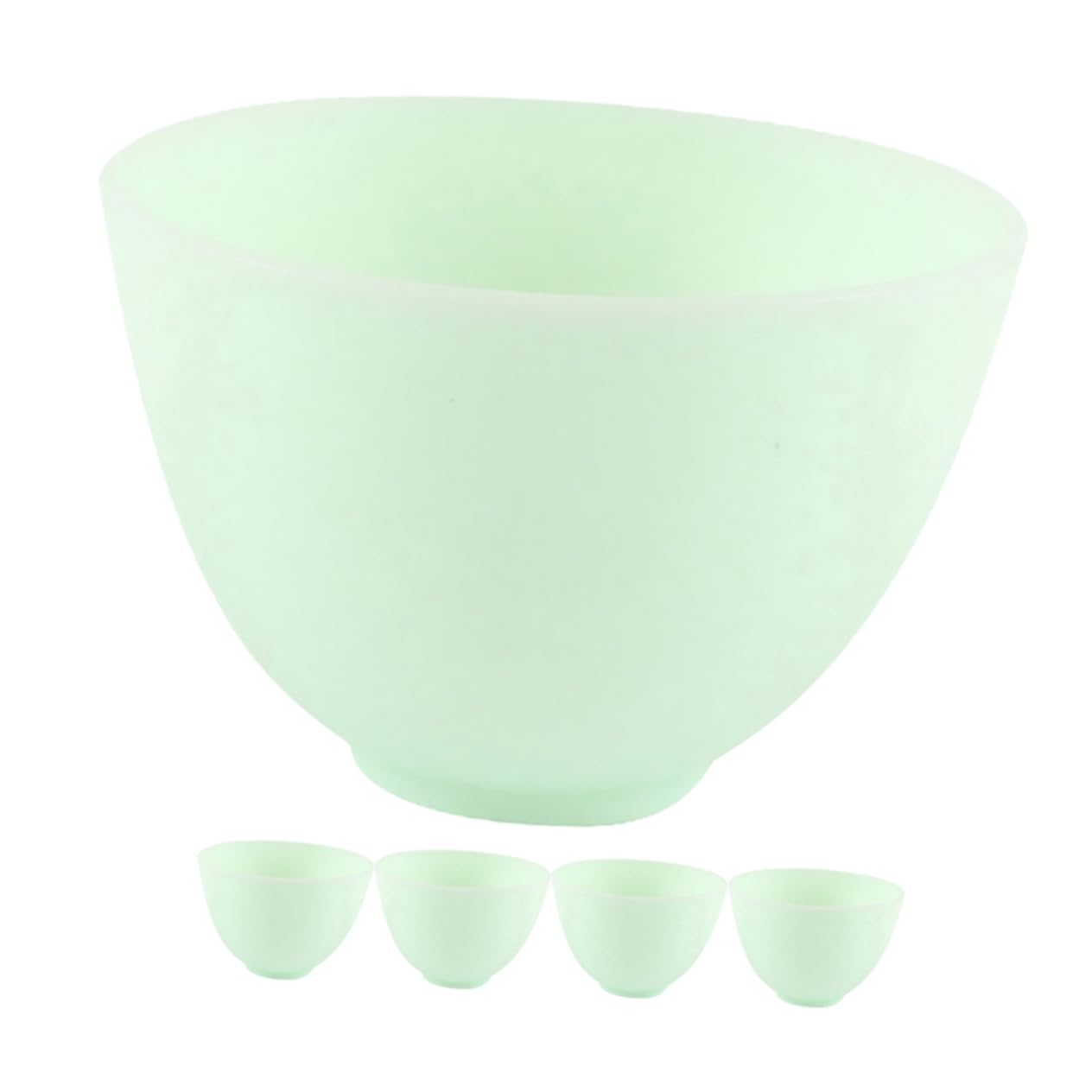 5-Piece Mask Mixing Tool Set - DIY Mask Holder Accessories for Salon, Face Mask Bowl, Cosmetics Mixing Bowl, Green Clay Mask Application - Perfect for Spa, Beauty Salon & At-Home Skincare Routines