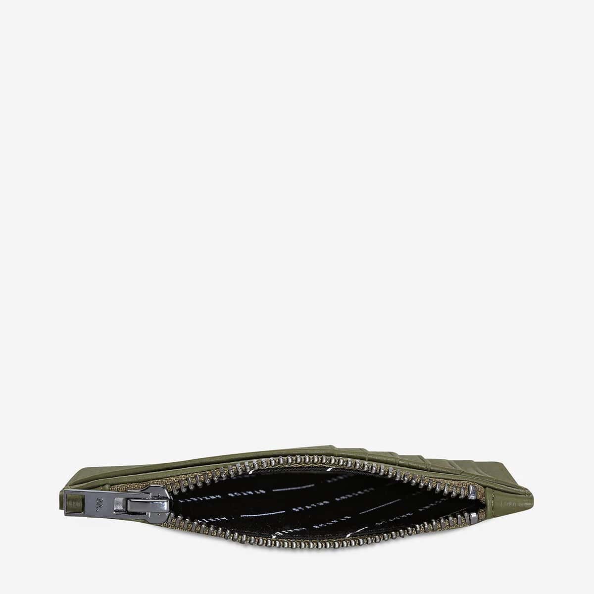 Status Anxiety Avoiding Things Leather Wallet in Khaki - Stylish & Slim RFID Blocking Wallet for Men & Women | Perfect for Travel, Business & Everyday Use