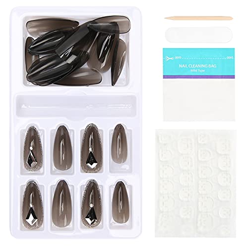 24Pcs False Nails Tips - Colored Artificial Fake Nail Kit for DIY Nail Art, Reusable Full Cover Press on Nails for Manicure Salon & Home Use (F745-10) | Perfect for Parties, Weddings, and Everyday Wear