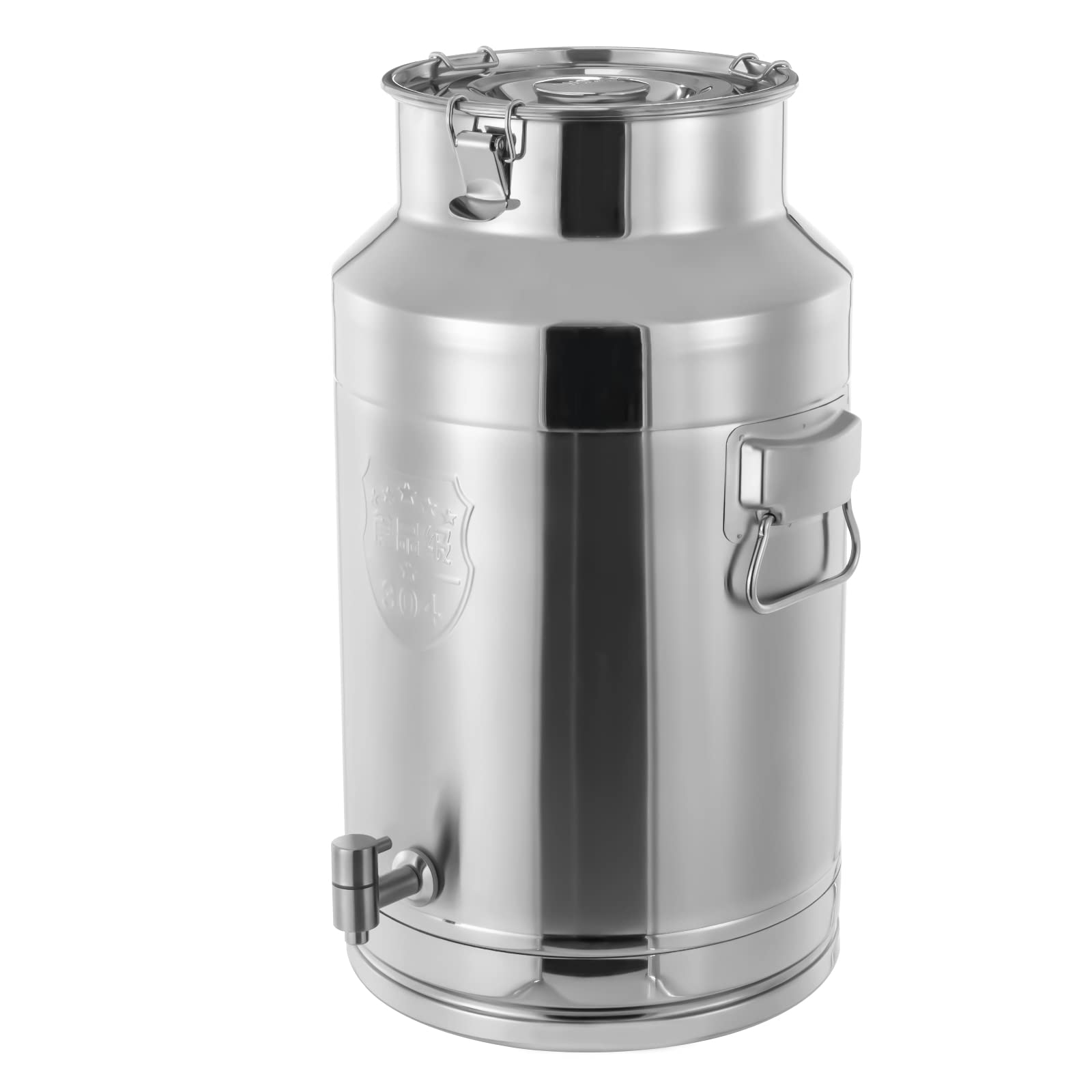 35L Stainless Steel Milk Can with Faucet - 9.24 Gallon Heavy Duty Wine & Milk Storage Bucket - Sealed Lid for Freshness - Perfect for Home Brewing, Dairy Farms, and Winemaking