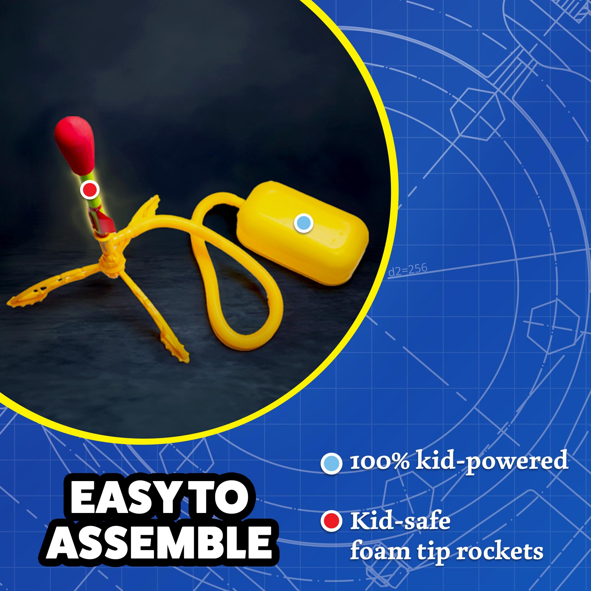 Stomp Rocket Ultra LED Rocket Refills - 2 Pack Replacement LED Foam-Tipped Rockets for Kids | Outdoor STEM Toys for Boys & Girls Ages 6-12 | Fun Backyard Games, Birthday Gifts & Summer Activities