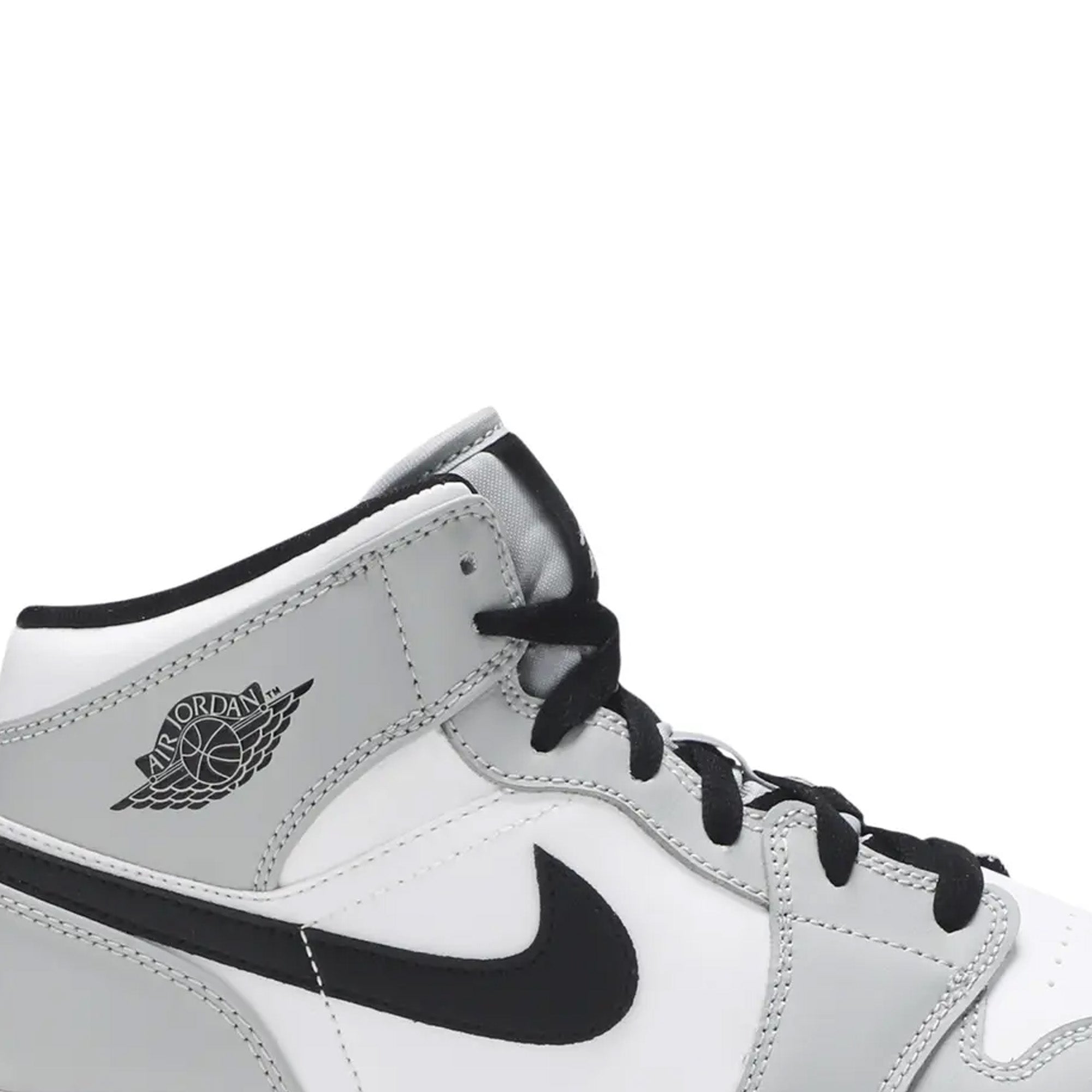 Air Jordan 1 Mid 'Smoke Grey' GS Sneakers - Kids' Basketball Shoes for Boys & Girls | Perfect for School, Sports & Casual Wear