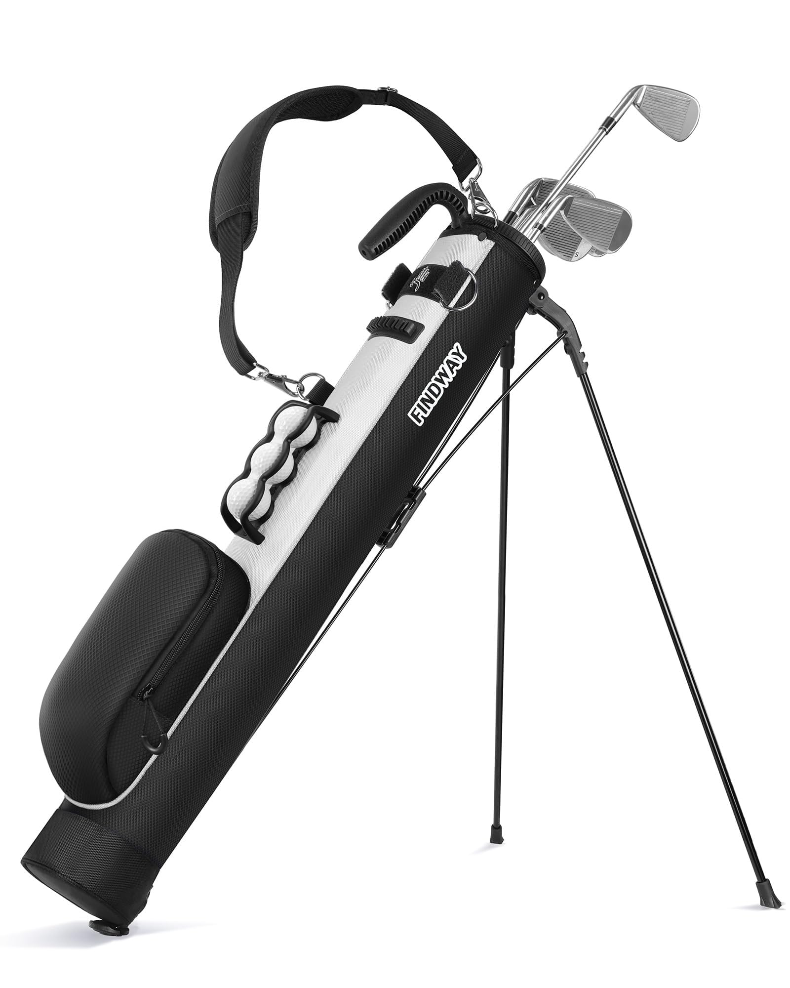 **Findway Lightweight Golf Stand Bag for Driving Range & Par 3 Courses - Portable Golf Club Carry Bag with Ball Holder & Multiple Pockets for Men & Women - Perfect for Practice, Travel & Executive Golfing**
