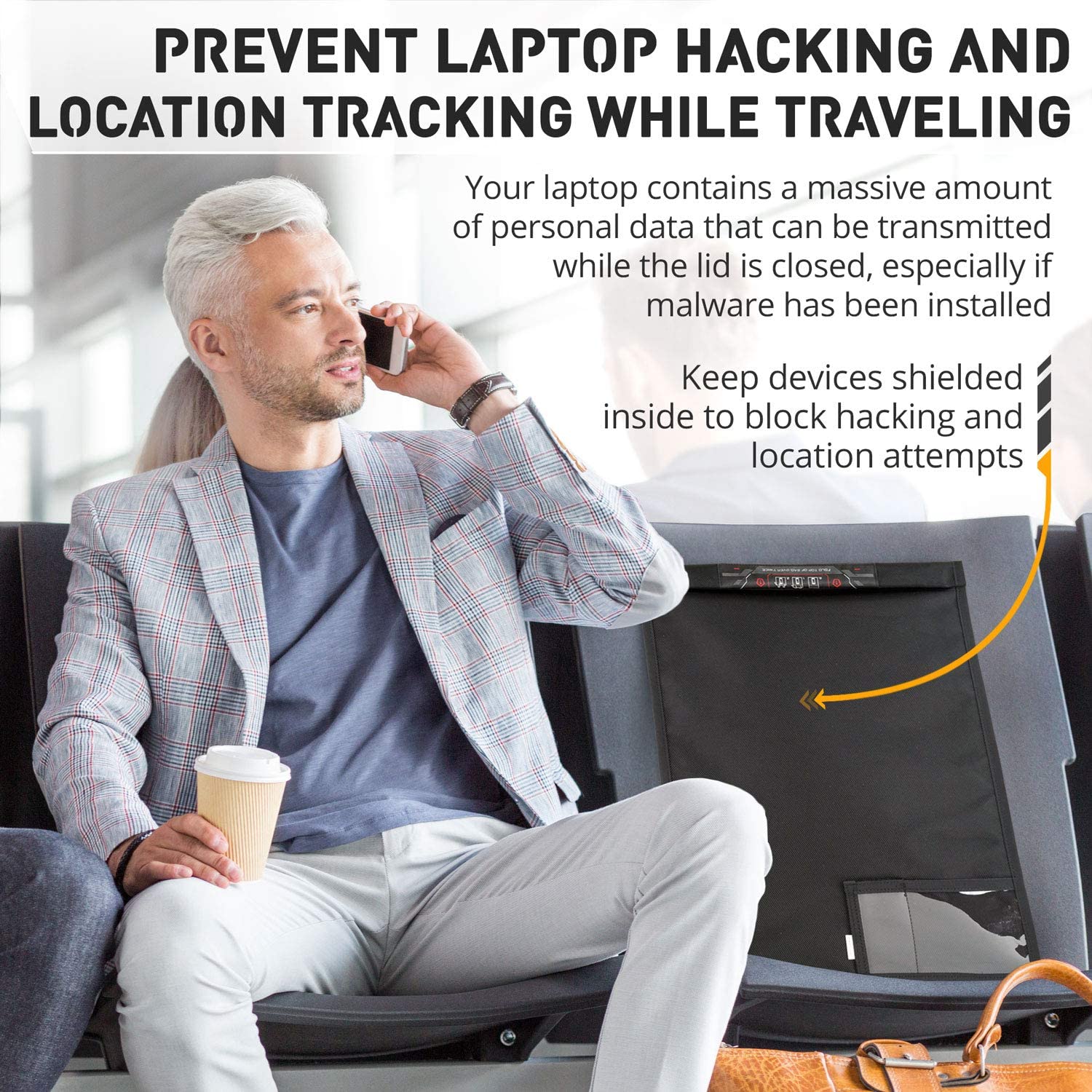Mission Darkness Faraday Bag for Laptops - EMP Protection, Anti-Hacking & Anti-Tracking, Military-Grade Shielding for Law Enforcement, Privacy & Data Security - Perfect for Travel, Executive Protection & Secure Device Storage