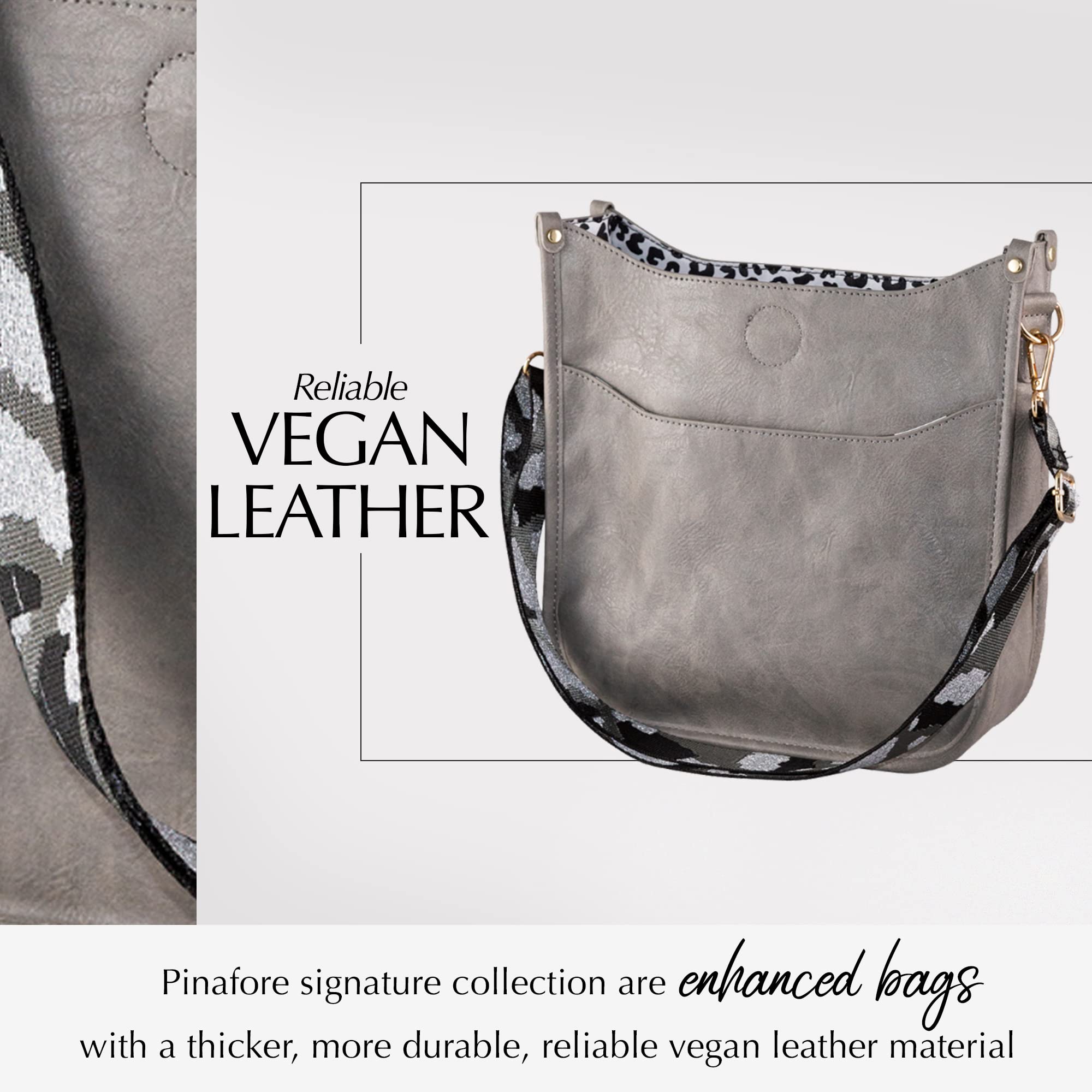 Vegan Leather Crossbody Shoulder Bag for Women - Adjustable Strap, Stylish Pinafore Design - Perfect for Work, Travel & Everyday Use