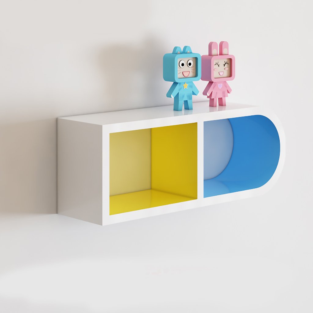 Wall Mounted Bookshelf - Modern Corner Shelf for Living Room, Bedroom & Study - Creative Partition & Storage Rack - 54cm Floating Shelf (Color C) - Perfect for Small Spaces & Home Organization