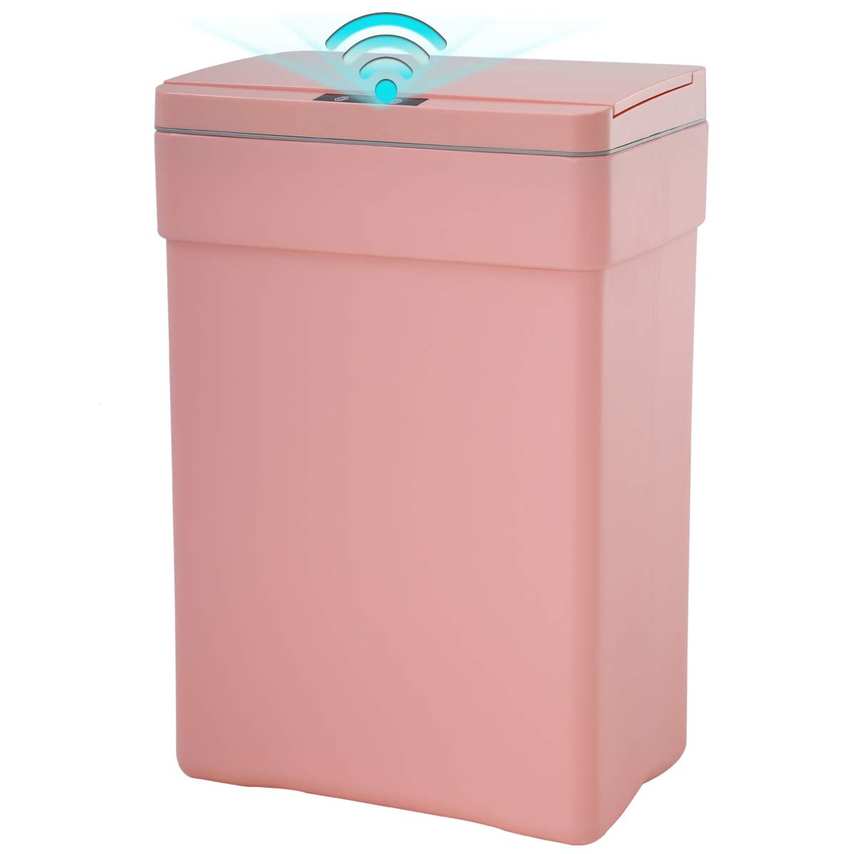 13 Gallon Automatic Motion Sensor Trash Can - Touchless Kitchen Garbage Bin with Lid, 50L High Capacity for Bedroom, Bathroom, Home Office (Pink) | Hands-Free Waste Disposal for Hygiene & Convenience