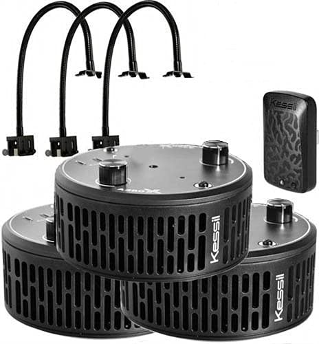 Kessil A360X Tuna Sun LED Grow Light with WiFi Dongle & 3 Gooseneck Mounts - Full Spectrum Plant Light for Hydroponics, Aquariums, and Indoor Gardening (9-Piece Bundle)