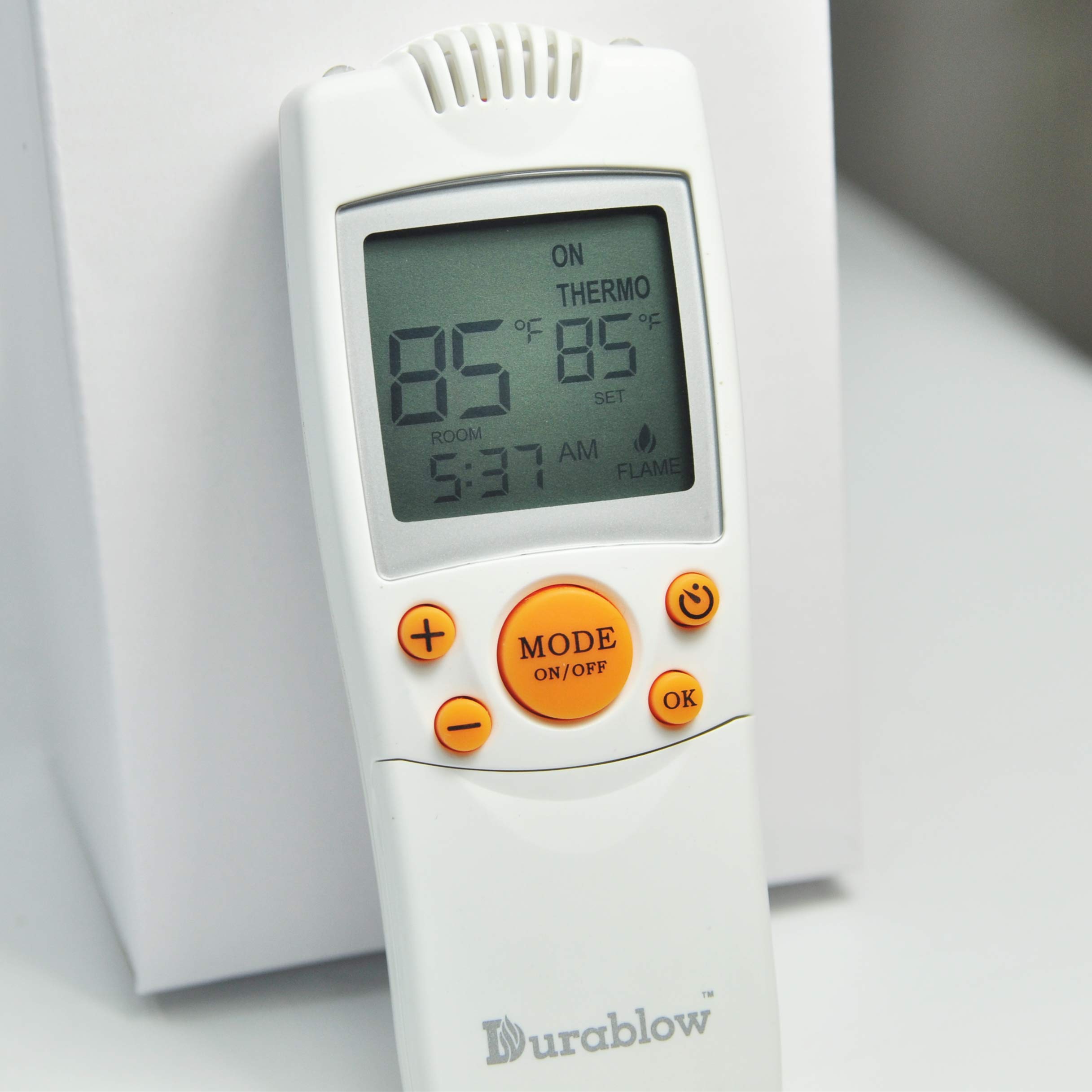 Durablow TR1003 Gas Fireplace Remote Control Kit with LCD Screen - On/Off, Thermostat & Timer for Millivolt Valve & IPI Module | Replaces Wall Switch | Perfect for Home Heating & Fireplace Automation