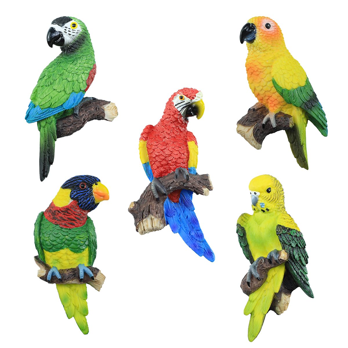 5 PCS Parrot Fridge Magnets - Strong Refrigerator Magnets for Kitchen, Office Lockers, Whiteboards & Classroom Decor - Fun Animal Magnets for Kids & Adults