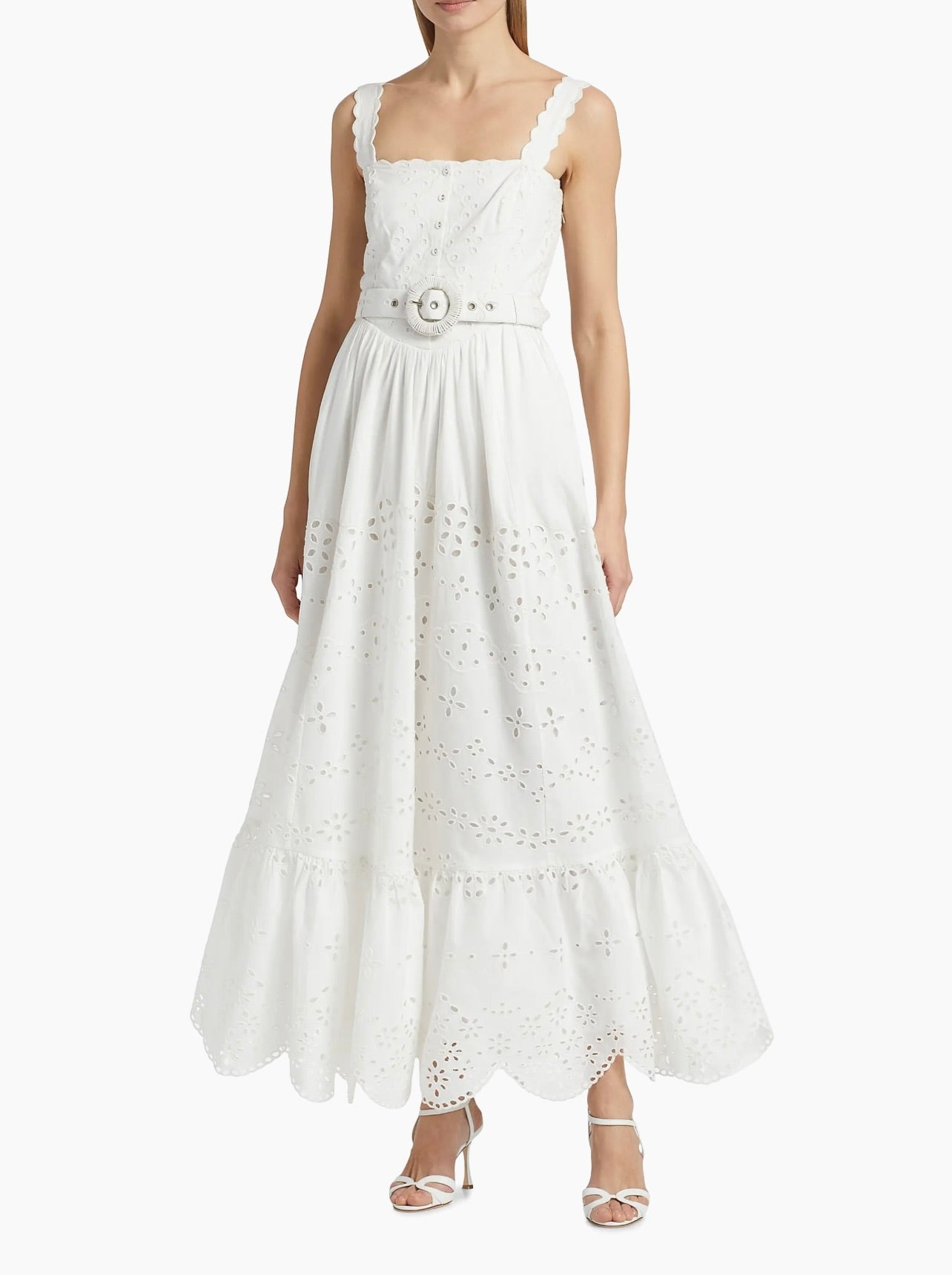 Adya Elegant Long White Dress for Women - Perfect for Weddings, Parties & Special Occasions