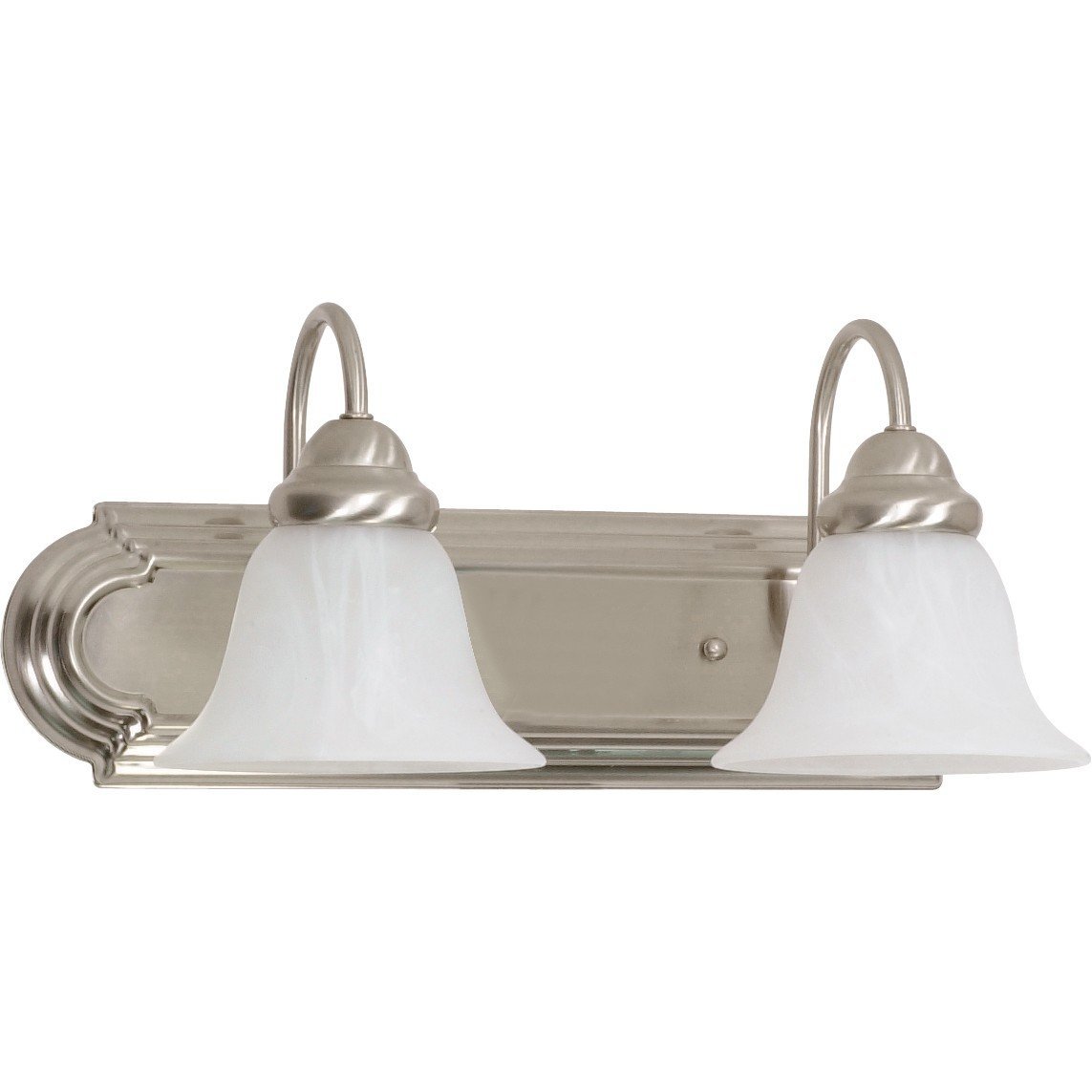 NUVO 60/316 Two Light Bathroom Vanity Fixture in Chrome Finish - Perfect for Modern Bathroom Lighting and Mirror Illumination
