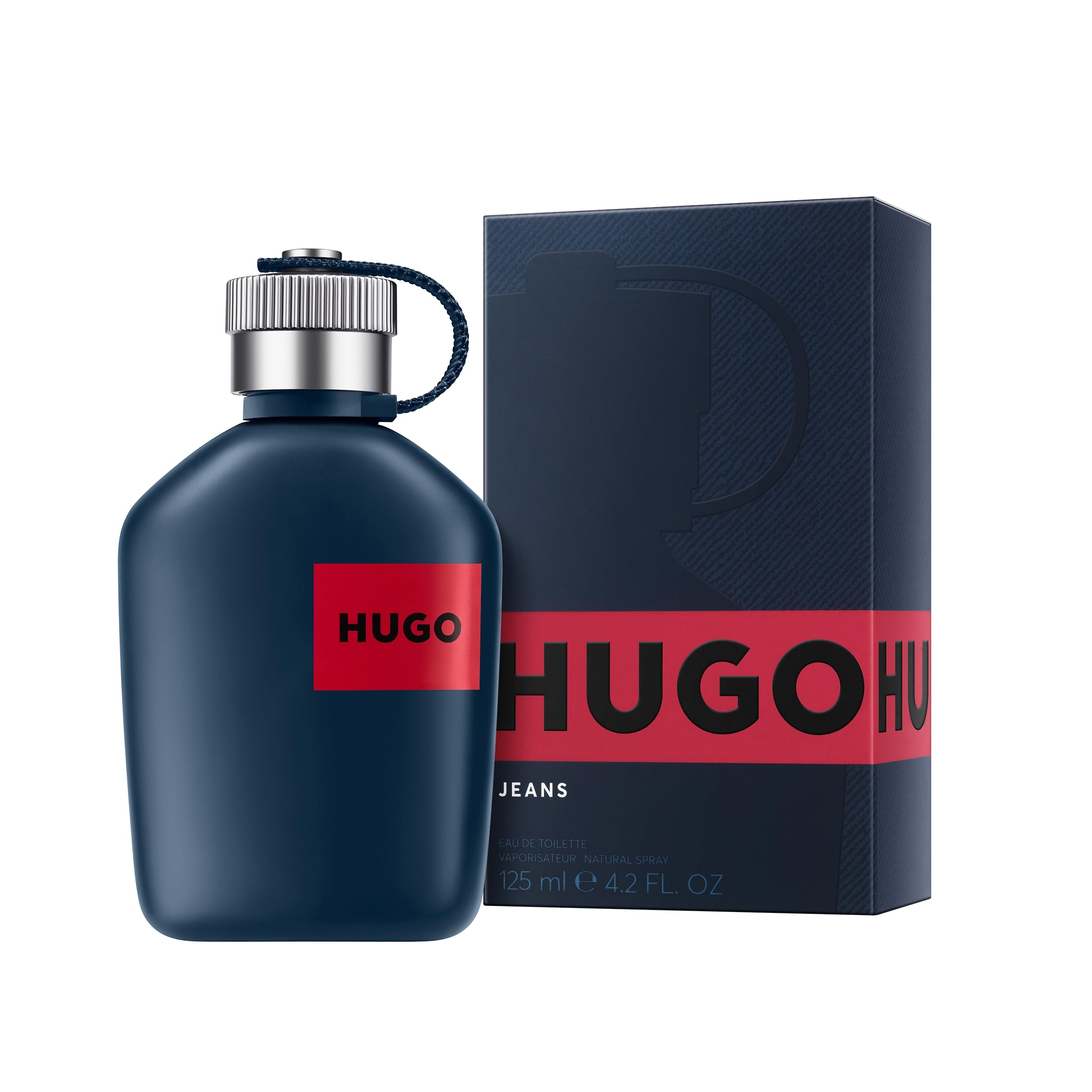 Hugo Boss Hugo Jeans Eau de Toilette for Men - Fresh Aromatic Cologne with Grapefruit, Peppermint & Sandalwood Notes - Long Lasting Fragrance Spray - Perfect for Daily Wear, Office & Date Nights