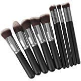 Willyard Beauty 10-Piece Premium Synthetic Makeup Brush Set - Soft & Durable Black Brushes for Foundation, Blending, Contouring - Perfect for Professional Makeup Artists & Beginners