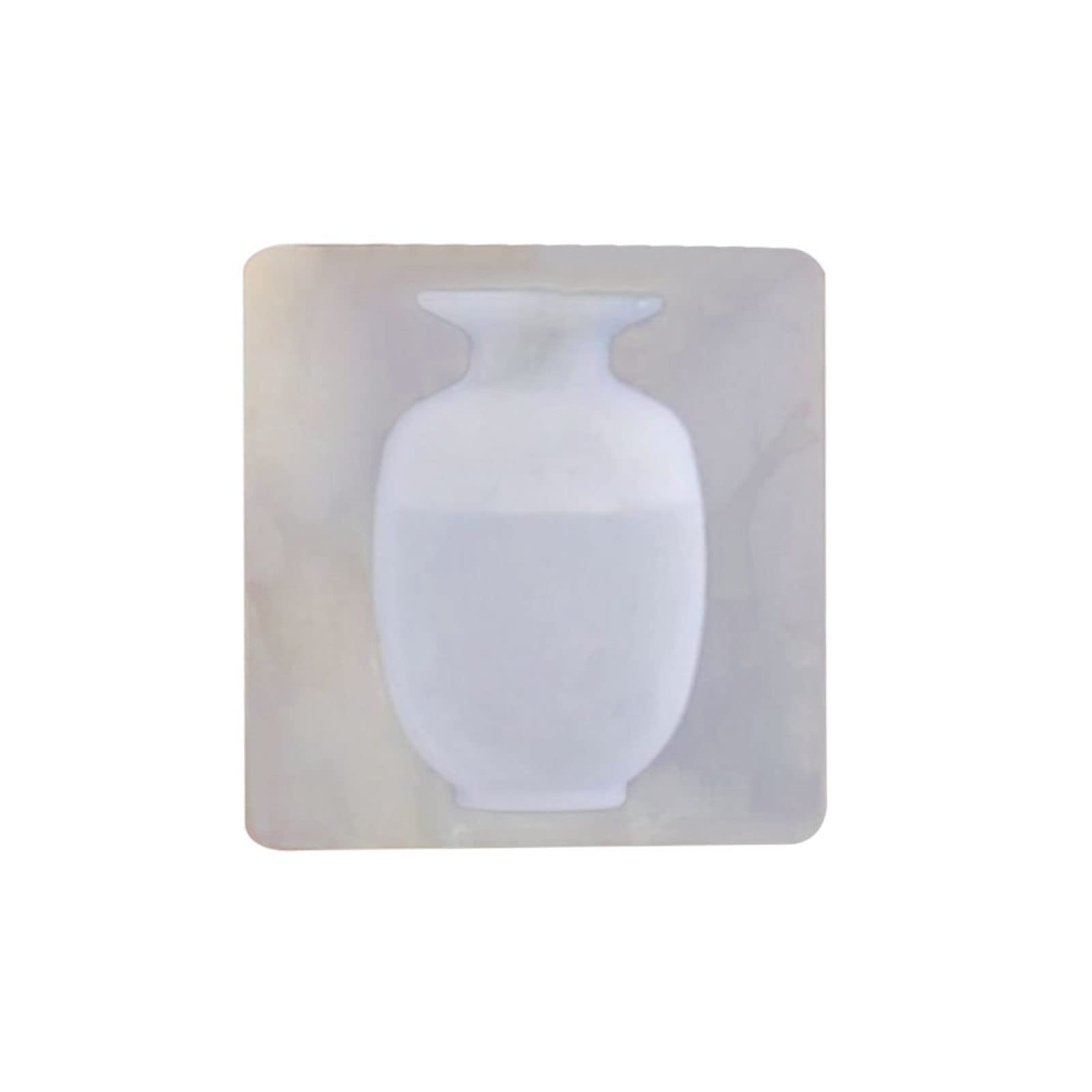 SANWOOD Soft Silicone Flower Pot with Leaves - White Glass Wall Vase & Body Sticker for Home Decor, Perfect for Living Room, Bedroom and Office Desk | Unique Gift Idea for Plant Lovers & Home Styling