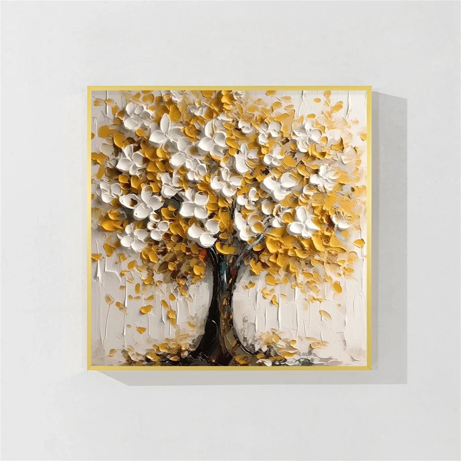 Beautiful Flower and Tree Painting #FT142 - Handmade Canvas Art for Home Decor, Living Room, Bedroom & Office Wall